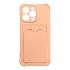 Coque pour iPhone 11 Pro Max Card Wallet Silicone Air Bag Armor Rose