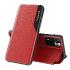 Eco Leather View Coque élégant de type bibliothèque avec béquille pour Xiaomi Poco M4 Pro 5G rouge