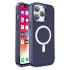 Coque pour iPhone 14 magnétique blindée MagSafe Color Matte - bleu