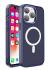 Coque Magnetic Color Matte pour iPhone 15 Pro - bleu marine
