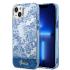 Guess coque arrière rigide pour iPhone 14 Plus - Collection Porcelaine - Bleu
