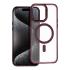 Coque Mate Mag Cover compatible avec MagSafe pour iPhone 15 PRO MAX rouge prune