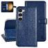 UNIQ Accessory Étui pour Samsung Galaxy S23 - Porte-cartes pour 3 cartes - Fermeture magnétique -Bleu