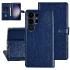 UNIQ Accessory Étui pour Samsung Galaxy S23 Ultra - Porte-cartes pour 3 cartes - Fermeture magnétique -Bleu