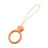 Lanière en silicone pour téléphone pendentif bague en diamant pour un doigt orange